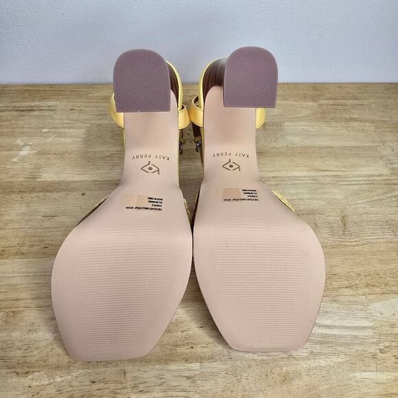 Katy Perry The Steady Ankle Strap Heels Pineapple Yellow Size 8.5 - Picture 7 of 14